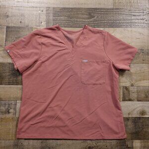 Figs Catarina Scrub Top Women’s XXL Mauve Pink One Pocket Technical Collection‎